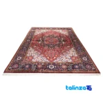 Corner detail of C Persia Handwoven Rug Luxurious Design binding and edges