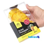 Detail view of Zarnegaraan Dried Pineapple Snack Organic 100 grams finish and material