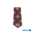 Detail view of Maj09 Handcrafted Men's Tie Traditional Baluchi Style threads close-up and texture