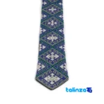 Detail view of Handcrafted Men's Tie Traditional Baluchi MAJ10 threads close-up and texture