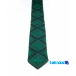Detail view of MAJ11 Handmade Men's Tie - Intricate Design Sistan and Baluchestan finish material