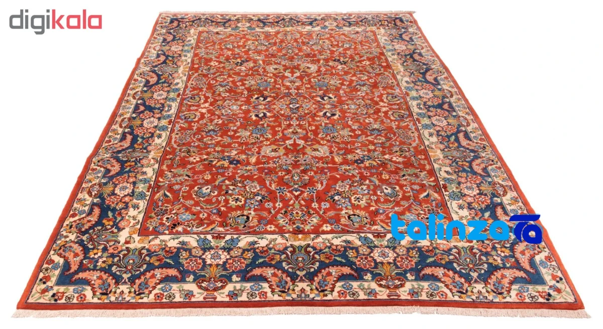 Cypress Handmade Rug Red Luxurious Design 306 x material and craftsmanship (Weave close-up)