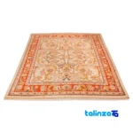 Corner detail of C Persia Handwoven Rug Elegant Design binding and edges