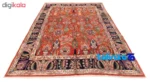 C Persia Handwoven Carpet Elegant Red Design border and finishing (Edge view)