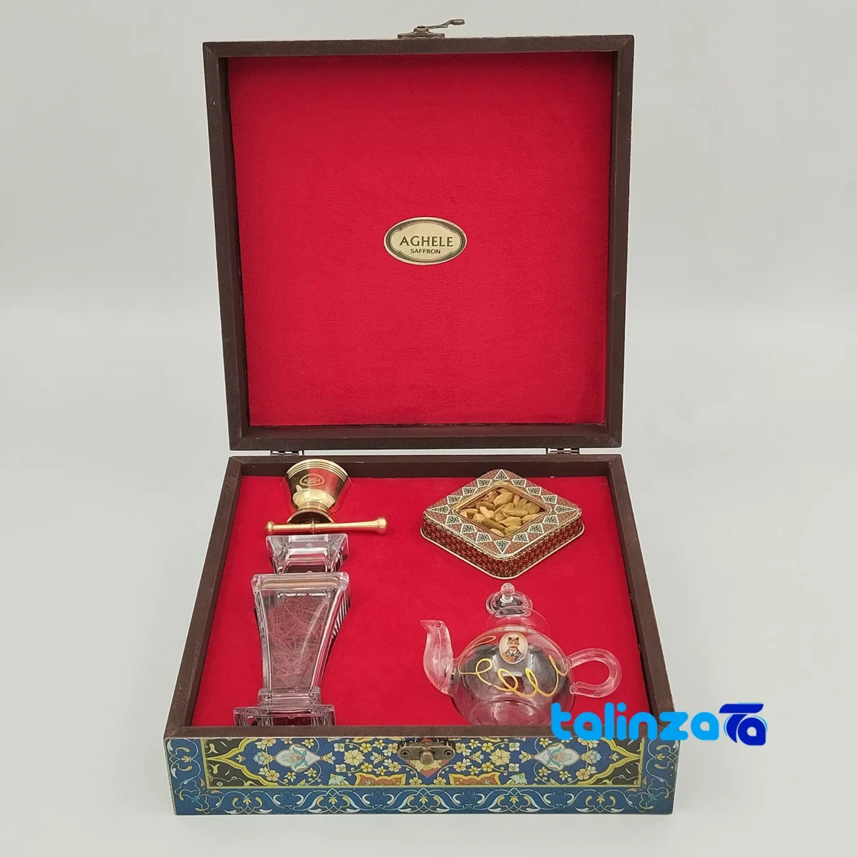 Aghile Saffron Gift Box Premium Quality - Seal view showing packaging security