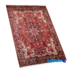 Harris Handmade Area Rug - Rich Copper Design - Edge view showing border and finishing