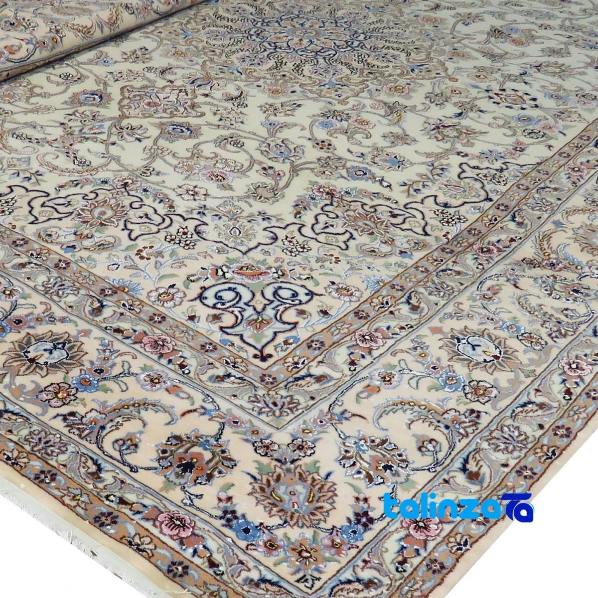 Nain Handwoven Carpet Traditional Design border and finishing (Edge view)