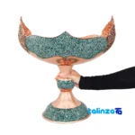 Kashkul Firouzeh Kubi Masterpiece Decorative Art finish and material detail view)