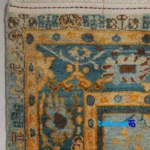Edge view of Persian Handwoven Rug Sultanabad Model Hand wash only border and finishing