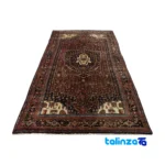 Corner detail of Kurdish Handwoven Carpet Antique Design binding and edges