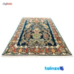 Handwoven Carpet by Farahan - Traditional Floral Design - Detail view showing pile texture close-up