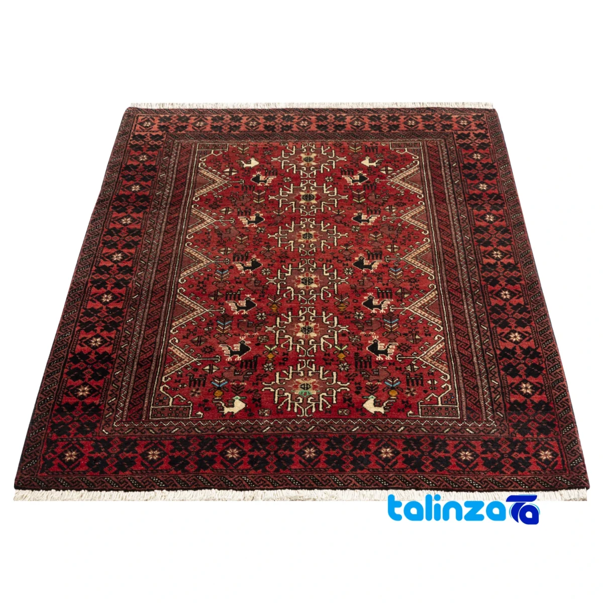 Edge view of Handcrafted Baluch Rug Model 19.34.2793 border and finishing