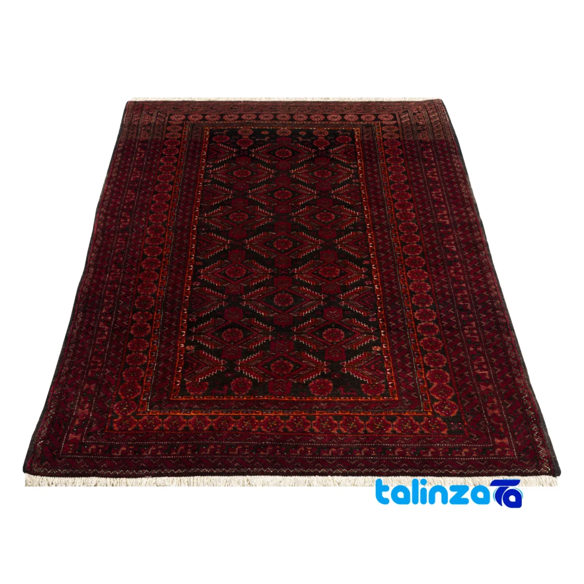 Handwoven Persian Rug Model Baluch - Corner detail showing binding and edges