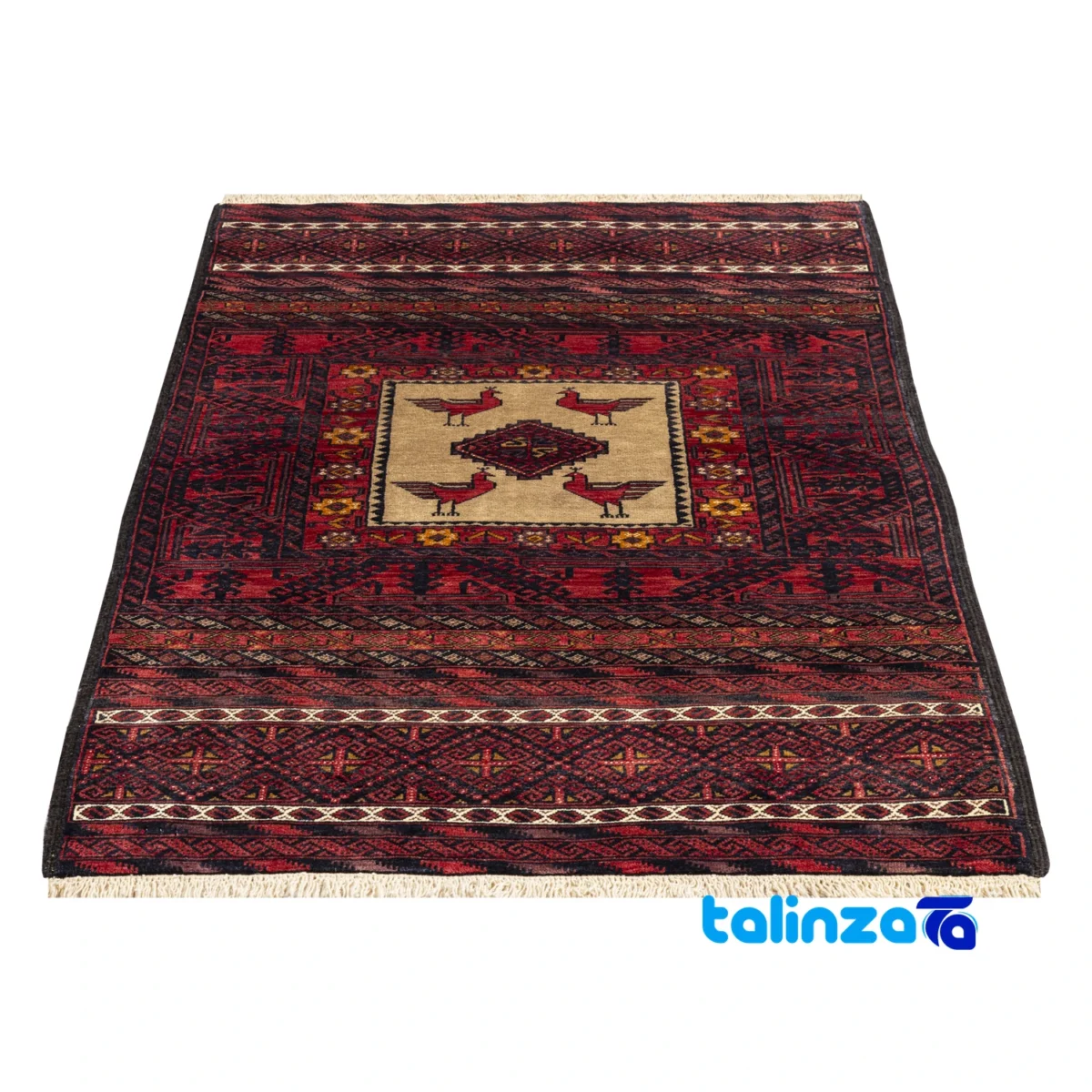 Handwoven Persian Carpet Model Baluch - Edge view showing border and finishing