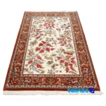 Edge view of Persia Handwoven Rug Unique Design border and finishing