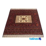 Baloch Handwoven Area Rug - Traditional Design - Corner detail showing binding and edges