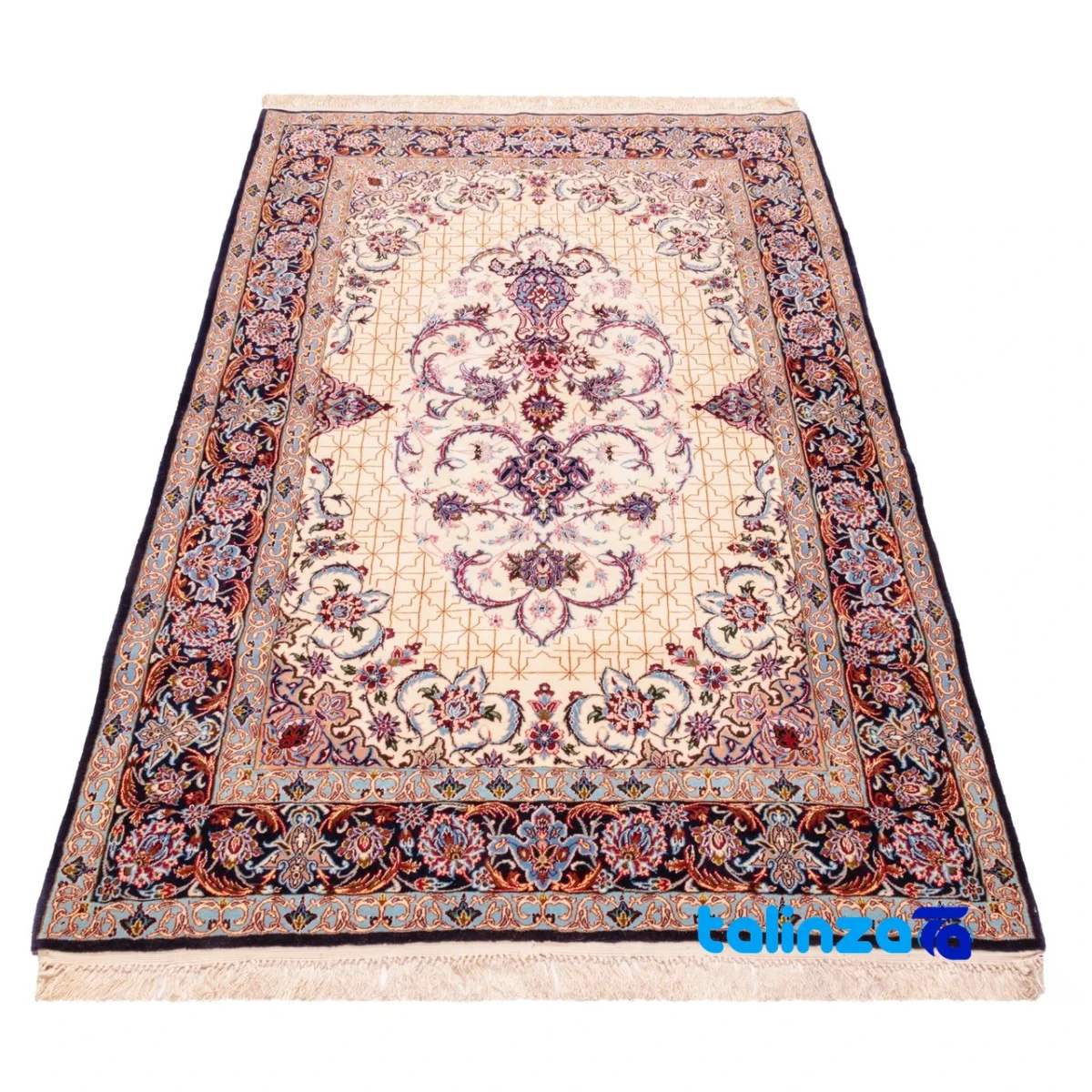 Se Persia Handwoven Rug Floral Design border and finishing (Edge view)