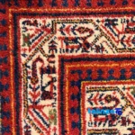 NKP Handwoven Carpet Red Design border and finishing (Edge view)