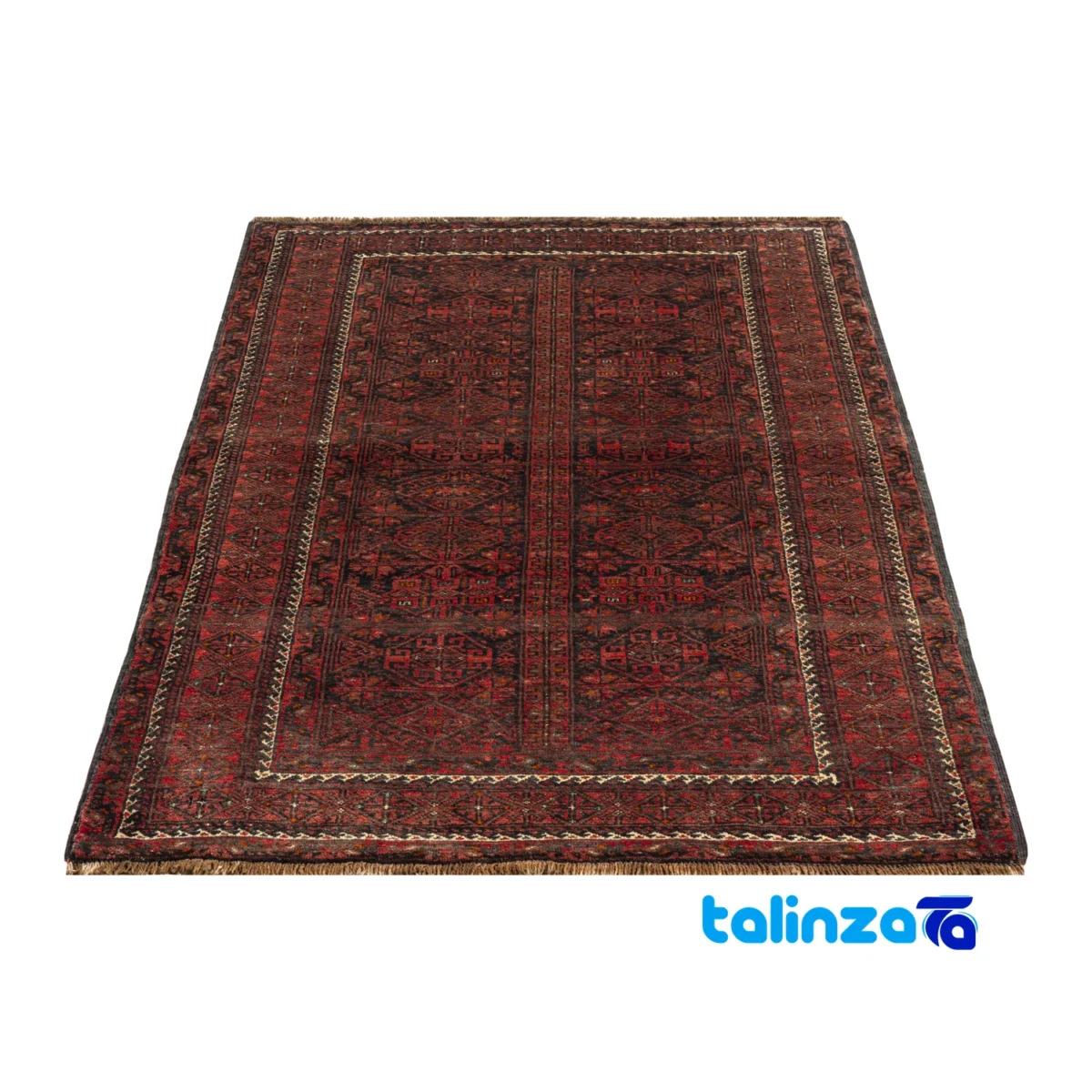 Edge view of Baloch Handwoven Carpet Elegant Design border and finishing
