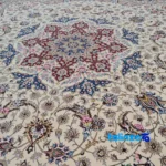 Davari Handwoven Carpet Isfahan Design - Corner detail showing binding and edges