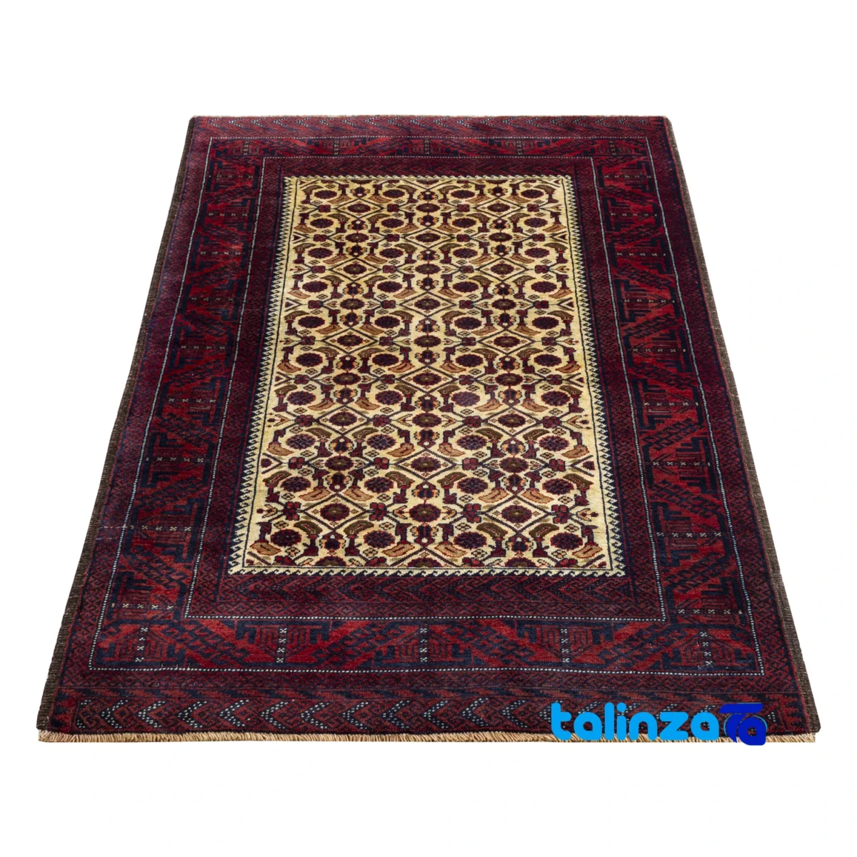 Handwoven Carpet by Brand - Traditional Design binding and edges (Corner detail)
