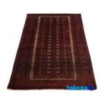 Baloch Handwoven Rug Unique Design binding and edges (Corner detail)