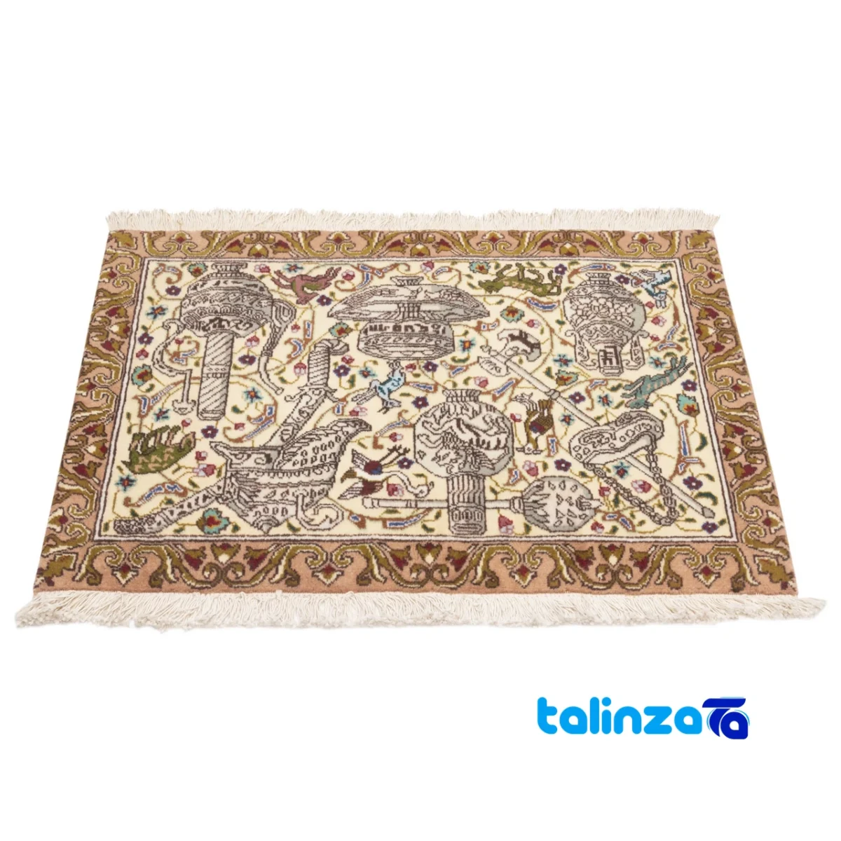 Cypress Persian Handwoven Rug Stunning Design border and finishing (Edge view)