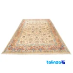 Corner detail of C Persia Handwoven Rug Elegant Design binding and edges