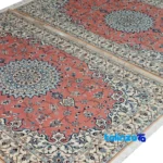 Nain Handwoven Carpet Traditional Design - Corner detail showing binding and edges