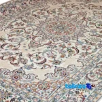 Nain Handwoven Carpet Cream 6-Meter Model 004 border and finishing (Edge view)