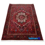 Persia Handwoven Carpet Unique Design - Edge view showing border and finishing