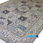 Nain Handwoven Carpet Rectangular Colorful Design border and finishing (Edge view)