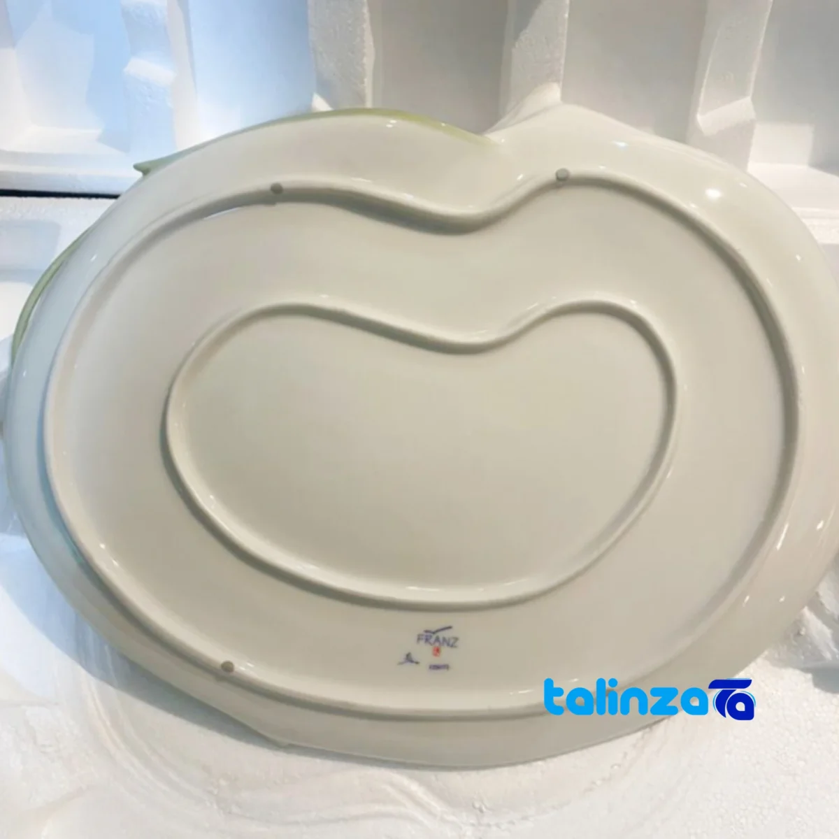 Franz Decorative Dragonfly Dessert Plate Dish - Seal view showing packaging security