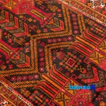 Handwoven Persian Rug Model Baloch Design binding and edges (Corner detail)