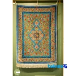 Handwoven Persian Rug Lajk Toranj Model 1017 Blue - Edge view showing border and finishing