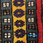 Turkmen Handwoven Carpet Red Design border and finishing (Edge view)