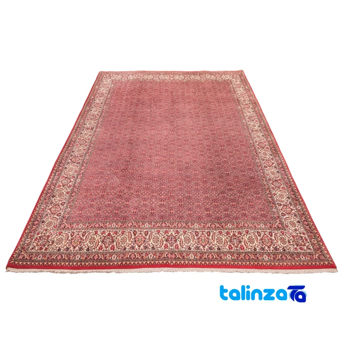 C Persia Handwoven Rug Stunning Design - Corner detail showing binding and edges