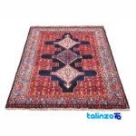 C Persia Handwoven Rug Red Design binding and edges (Corner detail)