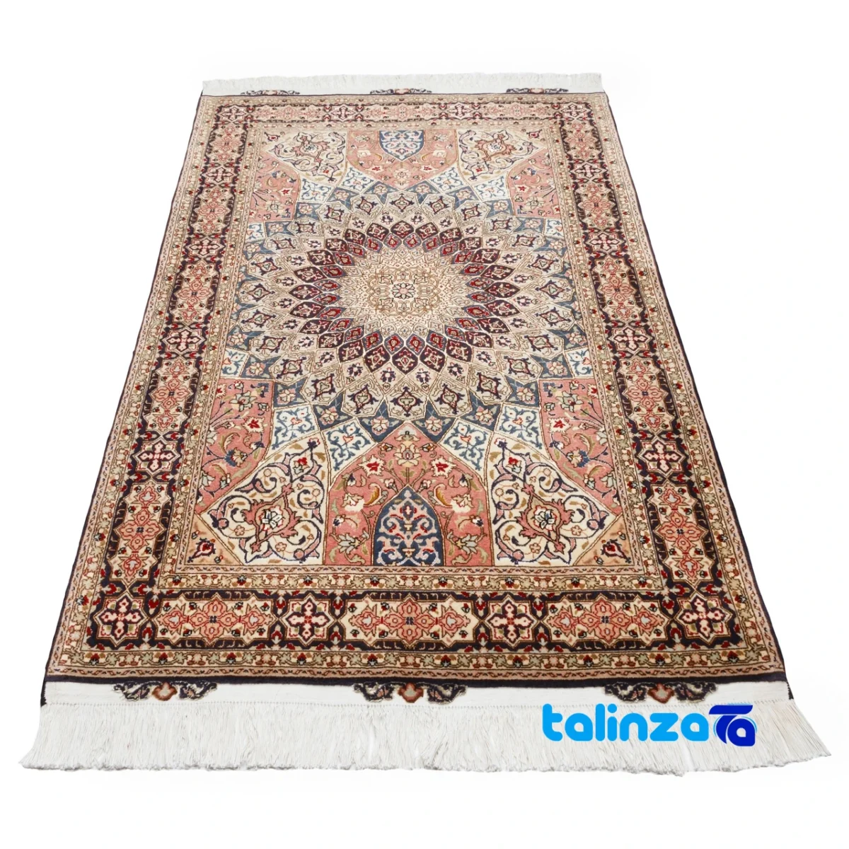 Persia Handwoven Rug Unique Design border and finishing (Edge view)