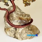 Tiger Eye and Citrine Decorative Tree Model - Detail view showing finish material