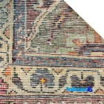 NKP Handwoven Rug Red Traditional Design binding and edges (Corner detail)