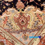 Handmade Tabriz Carpet NKP.RJ101 Navy binding and edges (Corner detail)