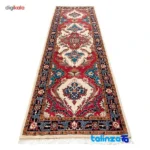 Cypress Handwoven Runner Geometric Design Red finish and material detail view)