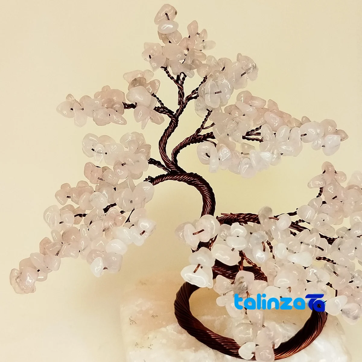 Quartz Rose Decorative Tree Model Piece finish and material detail view)
