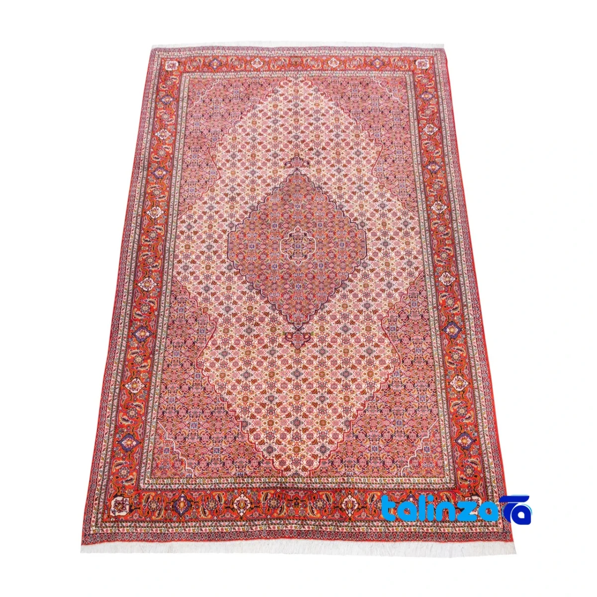 Si Persia Handwoven Rug Elegant Design - Edge view showing border and finishing