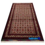Corner detail of Si Persia Handwoven Rug Elegant Design binding and edges