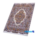 Tabriz Handwoven Rug Crafted with Silk and Wool - Edge view showing border finishing