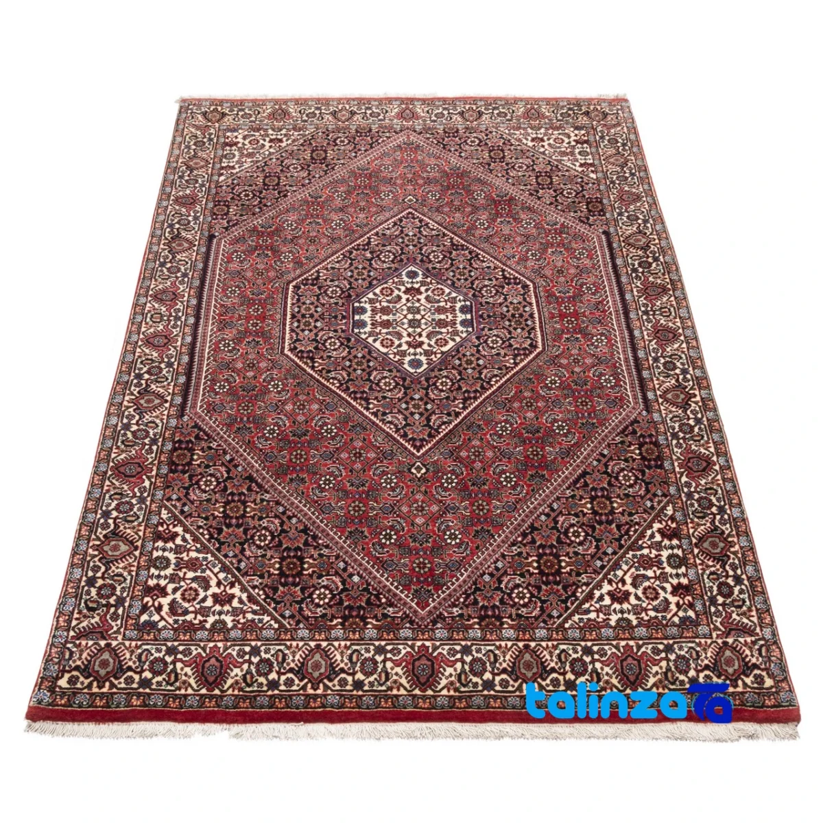 C Persia Handwoven Rug Unique Design 179x109x1 cm - Edge view showing border and finishing
