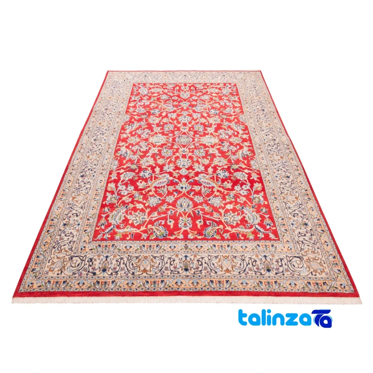 C Persia Handwoven Rug Elegant Design 290 x 197 - Corner detail showing binding and edges