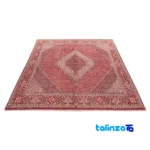 Corner detail of C Persia Handwoven Rug Luxurious Design binding and edges